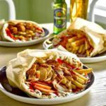Chicken Gyro Plate with fries