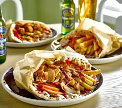 Chicken Gyro Plate with fries
