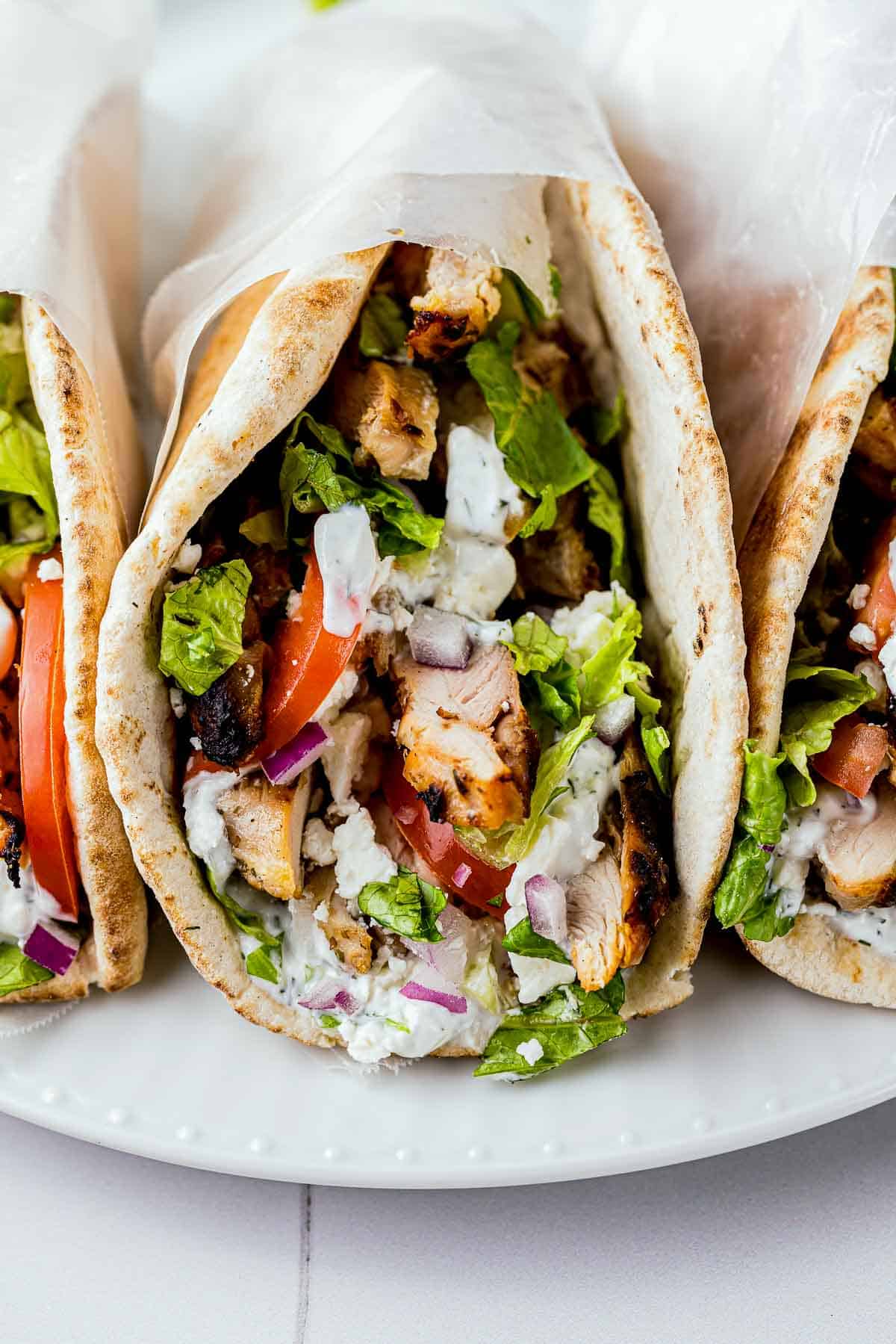 Greek Grilled Chicken Wrap
