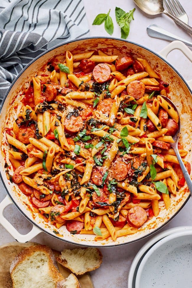 Spaghetti or Penne with Sausage Catering